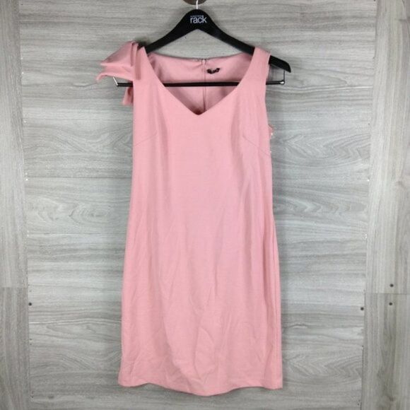 Marina Pink V Neck Bow Tie Sleeveless Midi Dress size 6 - Picture 1 of 5